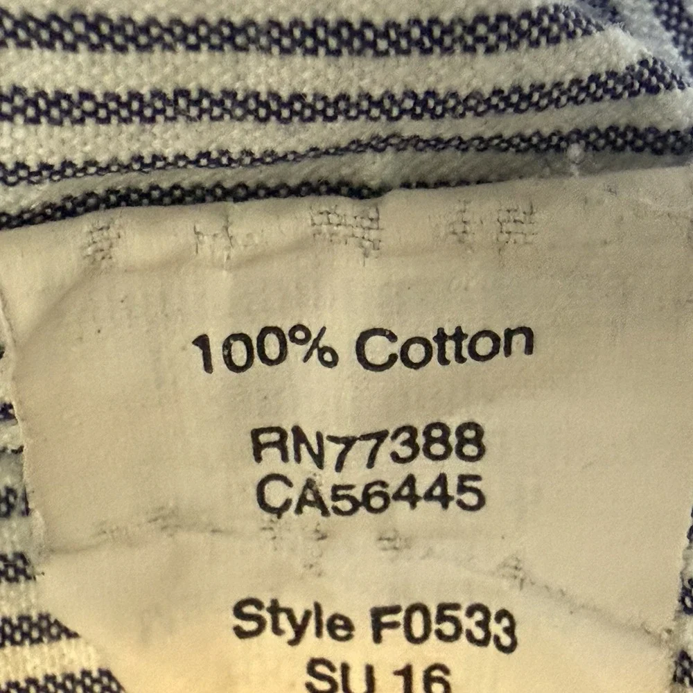 J.Crew Shirt Mens Size L Gray Pinstripes Flex Short Sleeve Button Up Slim‎ Fit